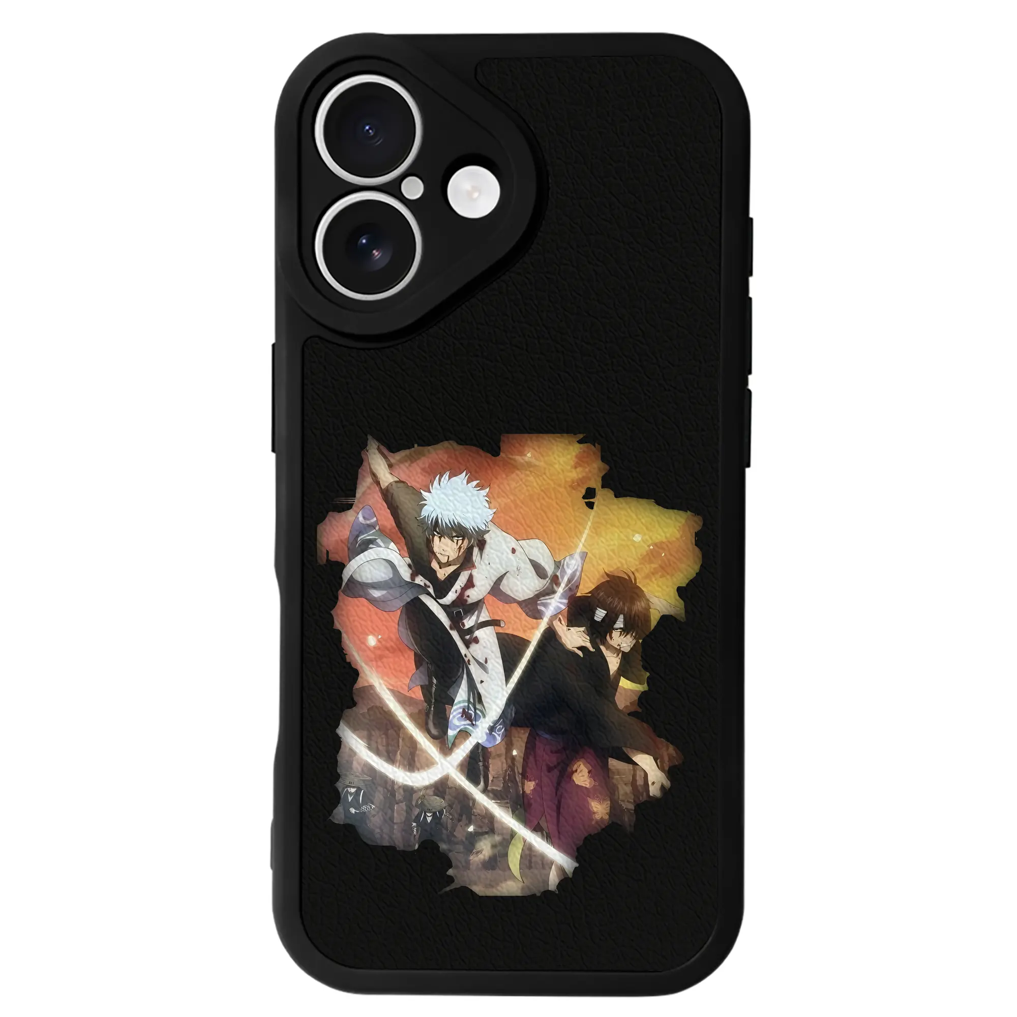 銀魂 グッズ 坂田 銀時 - IPhone 16シリーズ対応 ・ シリコンスマホケース ・ レザー調 ・ 高精度フィット ・ 耐衝撃 ・ ワイヤレス充電対応 ・ 精密カット